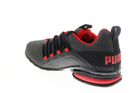 Puma Axelion LS 19438401 Mens Black Mesh Lace Up Athletic Running Shoes