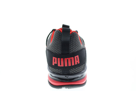 Puma Axelion LS 19438401 Mens Black Mesh Lace Up Athletic Running Shoes
