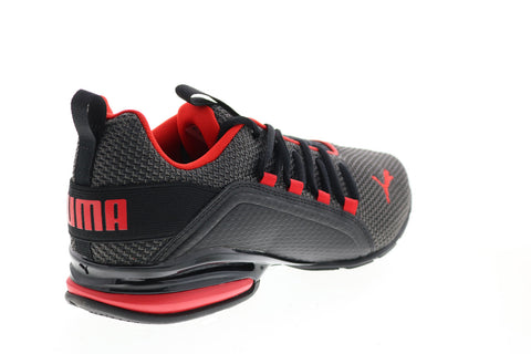 Puma Axelion LS 19438401 Mens Black Mesh Lace Up Athletic Running Shoes
