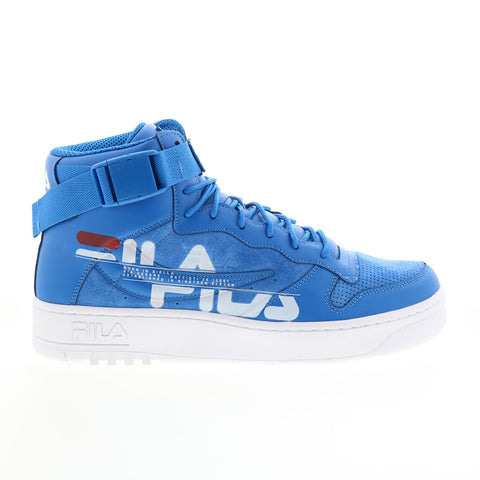 Fila FX-100 Print 1BM00496-422 Mens Blue Leather Lifestyle Sneakers Shoes