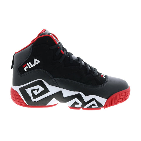 Fila MB 1BM00509-014 Mens Black Leather Lace Up Athletic Basketball Shoes