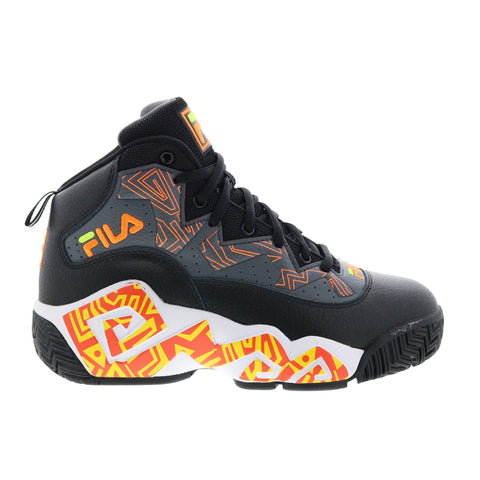 Fila MB 1BM01742-054 Mens Black Leather Lace Up Athletic Basketball Shoes