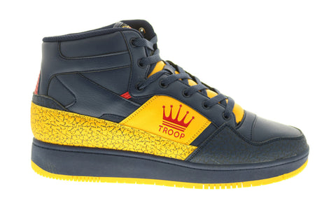World Of Troop Destroyer Mid Mens Blue Synthetic Lifestyle Sneakers Shoes