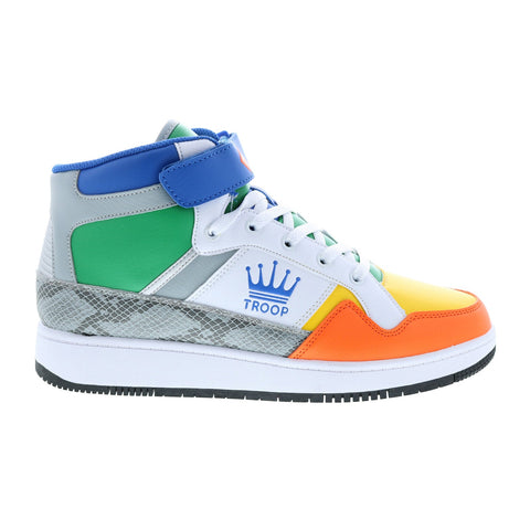 World Of Troop Destroyer 20 Mid Mens White Yellow Lifestyle Sneakers Shoes