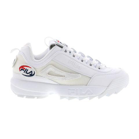 Fila Disruptor II Patches 1FM00413-100 Mens White Lifestyle Sneakers Shoes