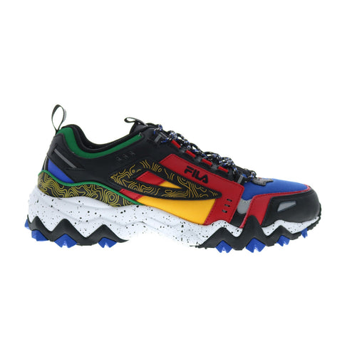 Fila Oakmont Trail 1JM01745-434 Mens Blue Leather Athletic Hiking Shoes