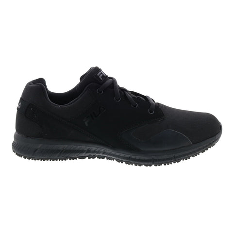 Fila Memory Layers Slip Resistant WR Mens Black Athletic Work Shoes