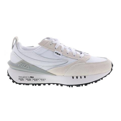 Fila Renno N Generation Patched Mens White Leather Lifestyle Sneakers Shoes