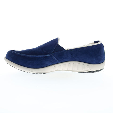 Spenco Siesta Cozy Slip-On 20090 Womens Blue Wide Casual Slippers Shoes