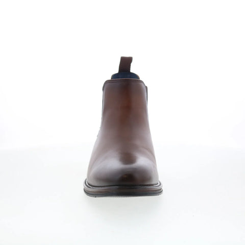 Johnston & Murphy 20-1302 Mens Brown Leather Slip On Chelsea Boots