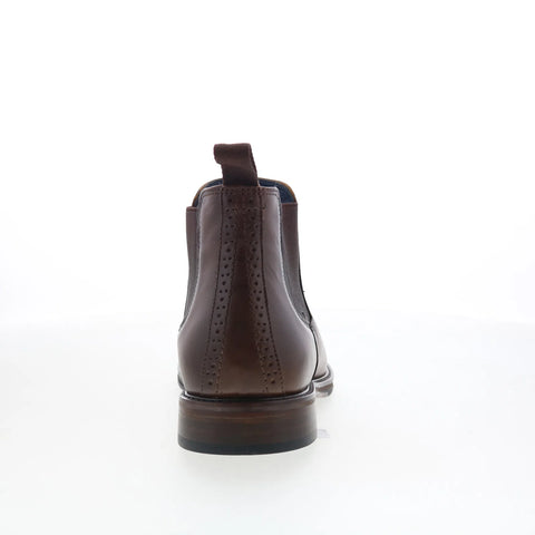 Johnston & Murphy 20-1302 Mens Brown Leather Slip On Chelsea Boots