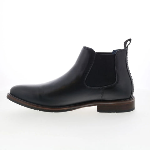 Johnston & Murphy 20-1305 Mens Black Leather Slip On Chelsea Boots
