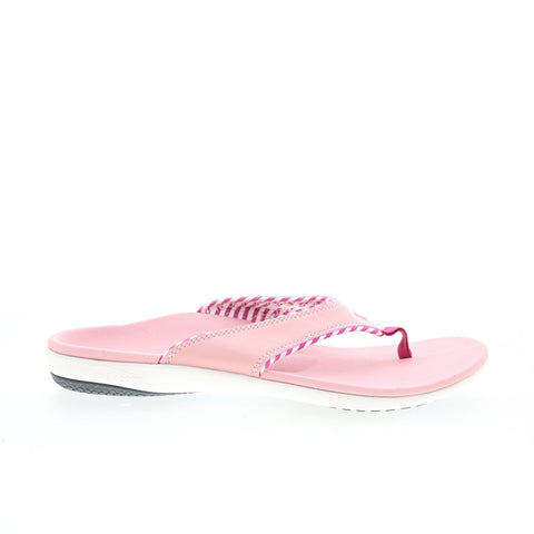 Spenco Yumi Candy Stripe 20-178-09 Womens Pink Flip-Flops Sandals Shoes