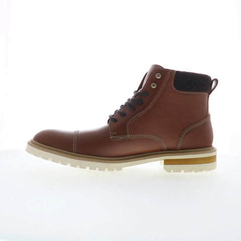 Johnston & Murphy 20-2002 Mens Brown Leather Lace Up Casual Dress Boots