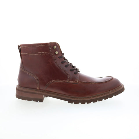 Johnston & Murphy 20-2003 Mens Brown Leather Lace Up Casual Dress Boots