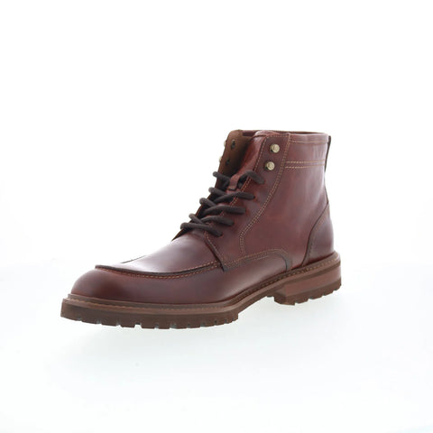 Johnston & Murphy 20-2003 Mens Brown Leather Lace Up Casual Dress Boots