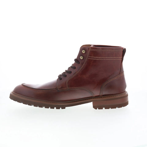 Johnston & Murphy 20-2003 Mens Brown Leather Lace Up Casual Dress Boots