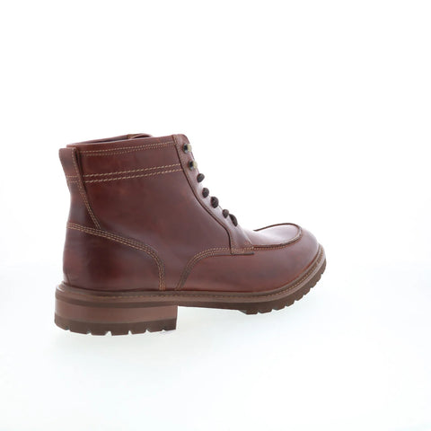 Johnston & Murphy 20-2003 Mens Brown Leather Lace Up Casual Dress Boots