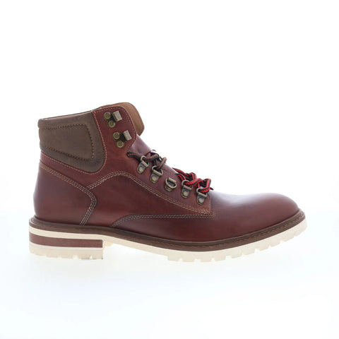 Johnston & Murphy 20-2004 Mens Brown Leather Lace Up Casual Dress Boots
