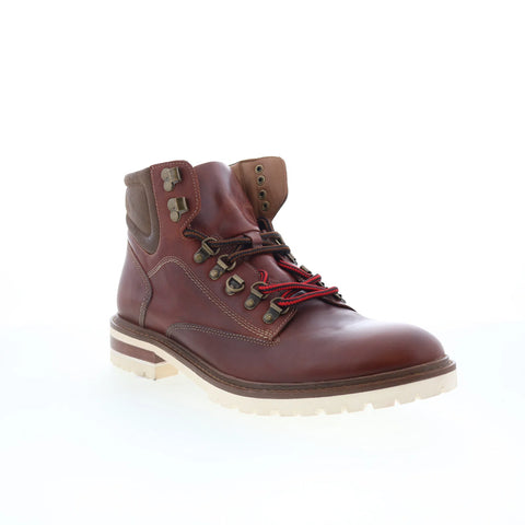 Johnston & Murphy 20-2004 Mens Brown Leather Lace Up Casual Dress Boots