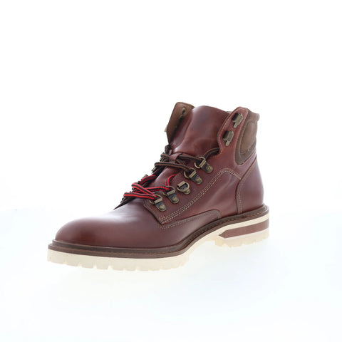 Johnston & Murphy 20-2004 Mens Brown Leather Lace Up Casual Dress Boots