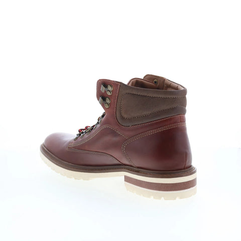 Johnston & Murphy 20-2004 Mens Brown Leather Lace Up Casual Dress Boots