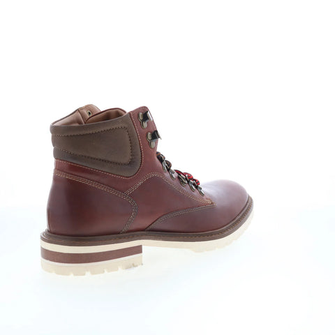 Johnston & Murphy 20-2004 Mens Brown Leather Lace Up Casual Dress Boots