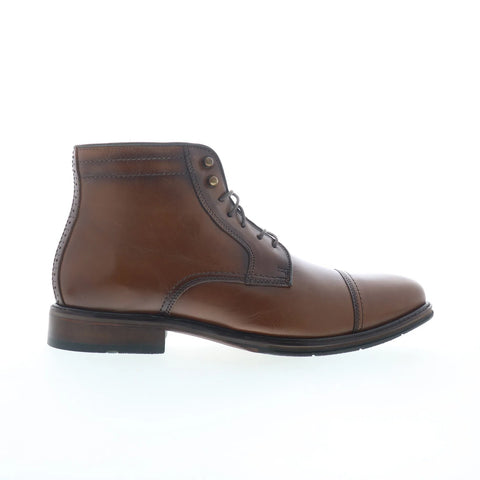 Johnston & Murphy 20-2764 Mens Brown Leather Lace Up Casual Dress Boots