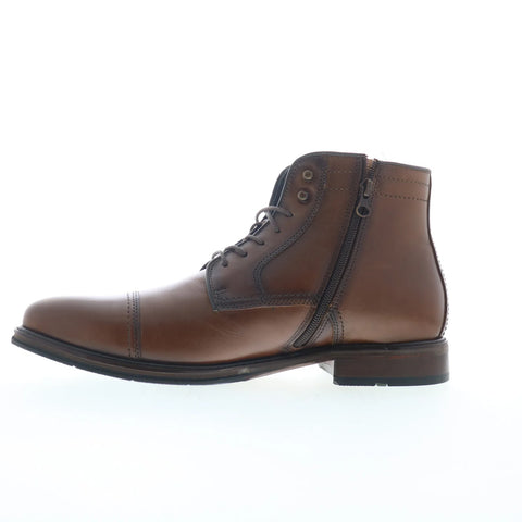 Johnston & Murphy 20-2764 Mens Brown Leather Lace Up Casual Dress Boots