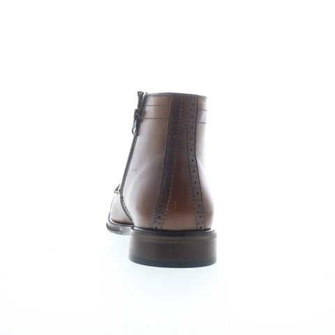 Johnston & Murphy 20-2764 Mens Brown Leather Lace Up Casual Dress Boots