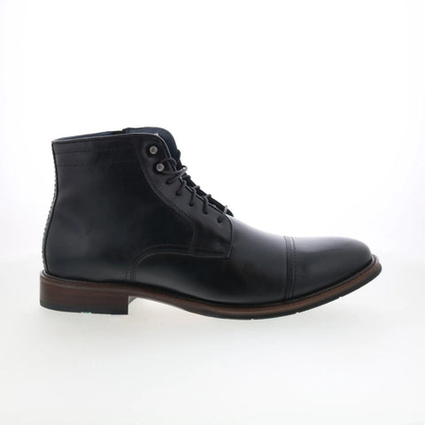 Johnston & Murphy 20-2765 Mens Black Leather Lace Up Casual Dress Boots