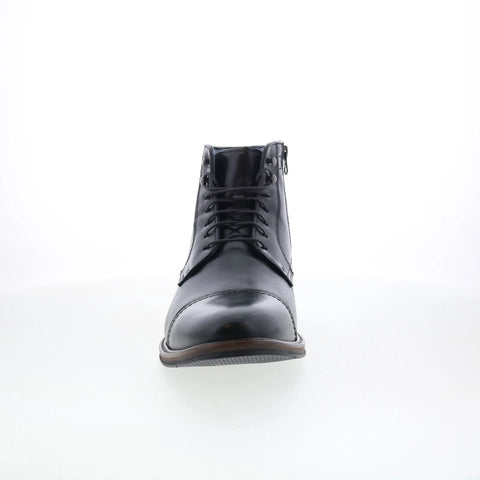 Johnston & Murphy 20-2765 Mens Black Leather Lace Up Casual Dress Boots