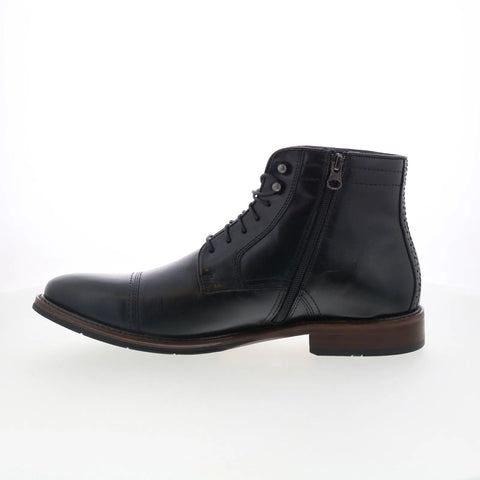 Johnston & Murphy 20-2765 Mens Black Leather Lace Up Casual Dress Boots