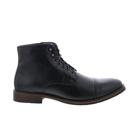 Johnston & Murphy 20-2765 Mens Black Leather Lace Up Casual Dress Boots