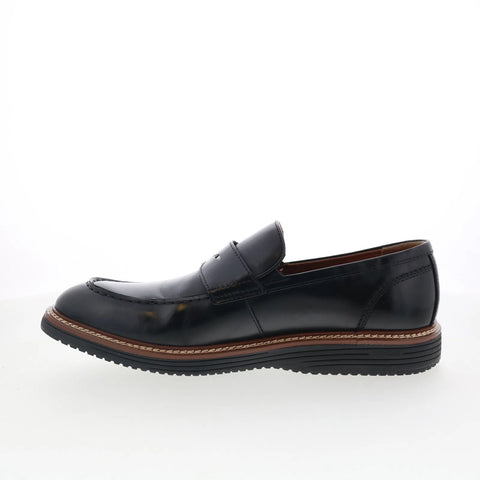 Johnston & Murphy 20-4065 Mens Black Leather Loafers & Slip Ons Penny Shoes