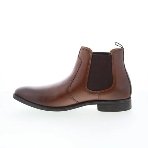 Johnston & Murphy 20-4212 Mens Brown Leather Slip On Chelsea Boots