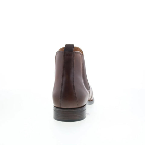 Johnston & Murphy 20-4212 Mens Brown Leather Slip On Chelsea Boots