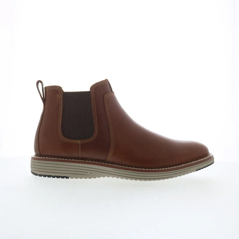 Johnston & Murphy 20-4326 Mens Brown Leather Pull On Chelsea Boots