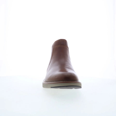 Johnston & Murphy 20-4326 Mens Brown Leather Pull On Chelsea Boots