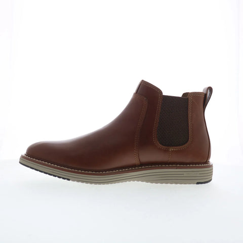 Johnston & Murphy 20-4326 Mens Brown Leather Pull On Chelsea Boots