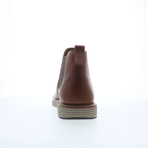 Johnston & Murphy 20-4326 Mens Brown Leather Pull On Chelsea Boots