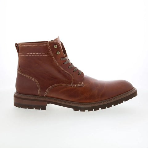 Johnston & Murphy 20-4406 Mens Brown Leather Lace Up Casual Dress Boots