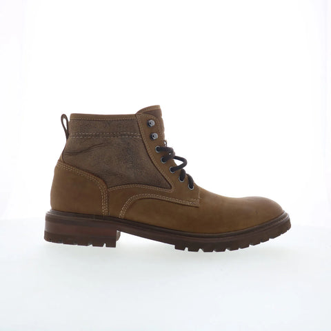 Johnston & Murphy 20-4412 Mens Brown Leather Lace Up Casual Dress Boots