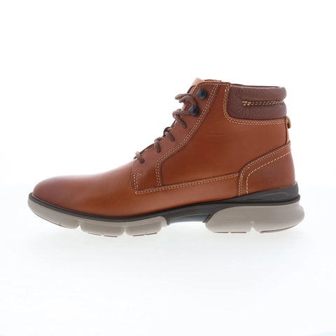Johnston & Murphy 20-4512 Mens Brown Leather Lace Up Casual Dress Boots