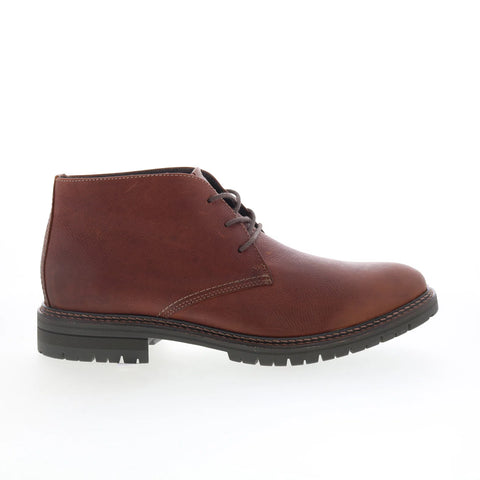 Johnston & Murphy 20-4550 Mens Brown Leather Lace Up Chukkas Boots