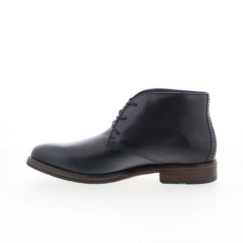 Johnston & Murphy 20-4561 Mens Black Leather Pull On Chukkas Boots
