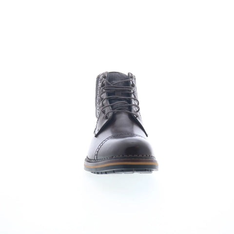 Johnston & Murphy 20-5683 Mens Brown Leather Lace Up Casual Dress Boots