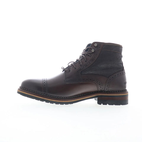 Johnston & Murphy 20-5683 Mens Brown Leather Lace Up Casual Dress Boots
