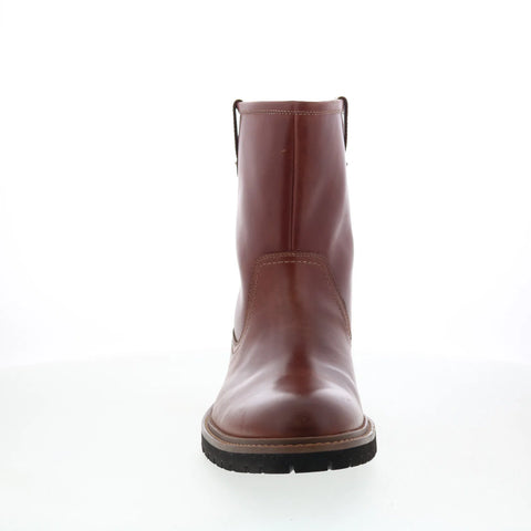 Johnston & Murphy 20-5982 Mens Brown Leather Zipper Casual Dress Boots