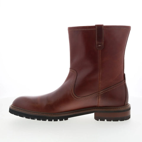 Johnston & Murphy 20-5982 Mens Brown Leather Zipper Casual Dress Boots